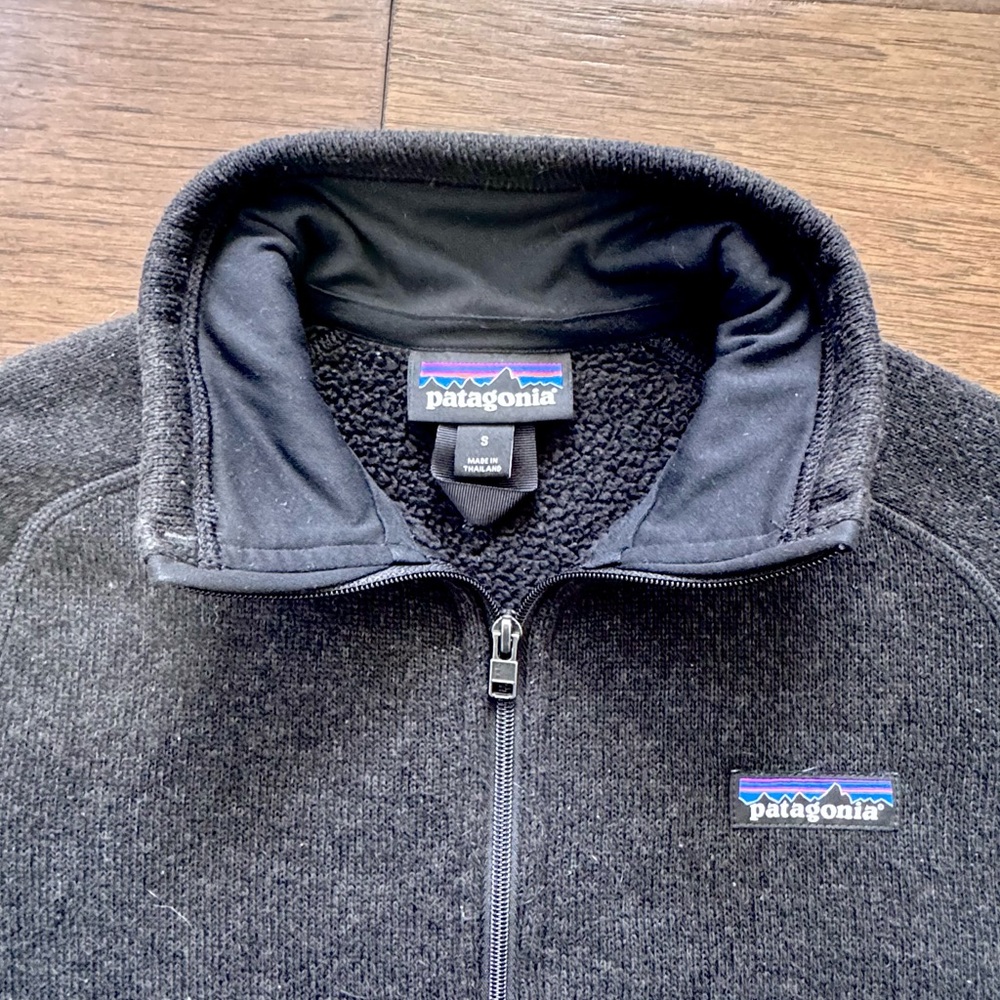 Patagonia Women’s Better Sweater Quarter 1/4 Zip Fleece Black Size Small - Picture 3 of 11